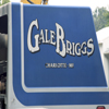 Gale Briggs Inc logo close-up on side of cement truck